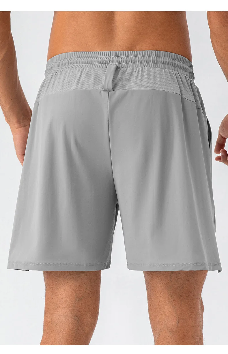 Pantaloncini sportivi da palestra per uomo, personalizzati, ad asciugatura rapida, in nylon, spandex, allenamento per corsa, atletico, tasche ad anello per asciugamano Fiess424_voghion.com