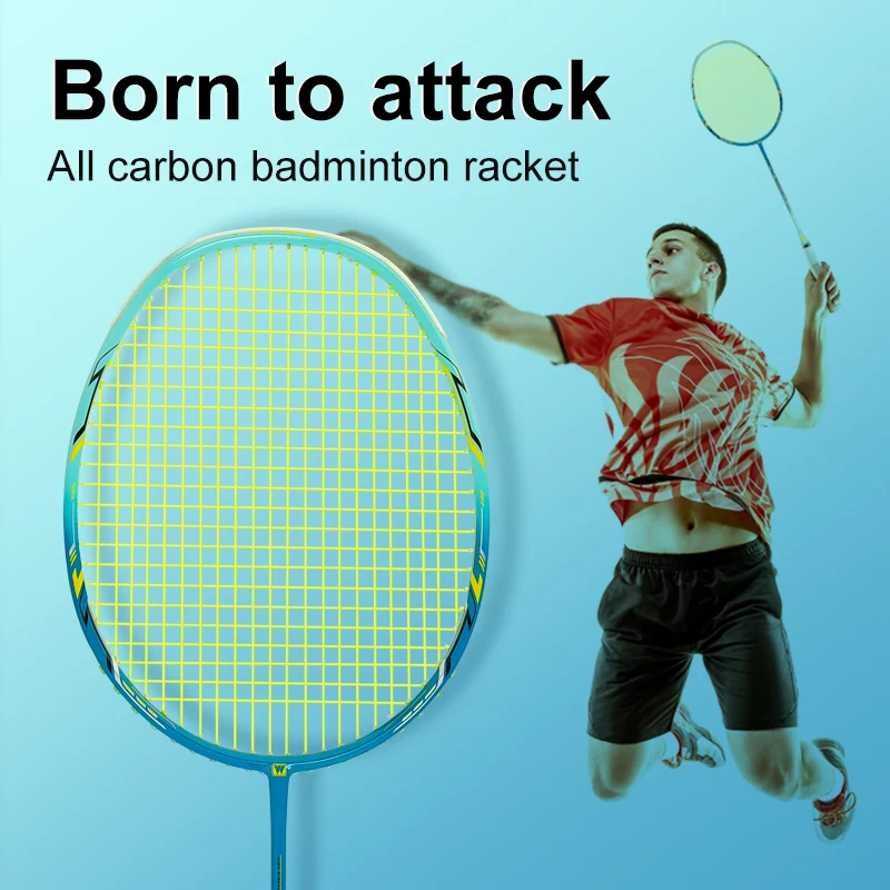 Полностью карбоновая Новая Стильная Спортивная ракетка для бадминтона разных цветов с индивидуальным