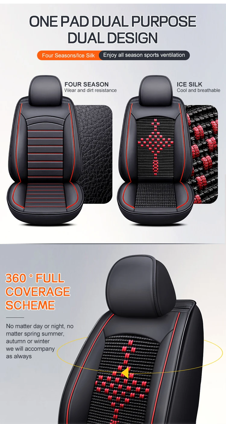 Universal High Quality Pu Leather Auto Car Seat Cover Full Set Cover