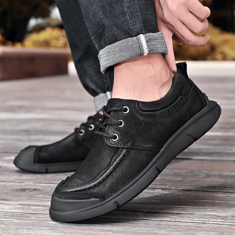 Height Increasing Men Loafer Shoes Casual Genuine Leather Shoes For Men ...