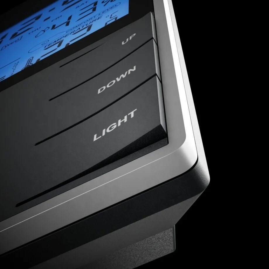 Home Bedroom Snooze Desk Digital Multifunction Lcd Calendar Weather Forecast Station Clock