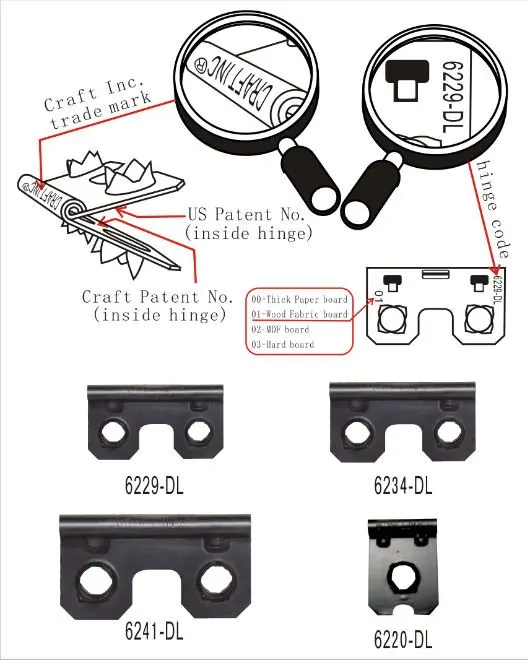 High Quality Factory Price Craft Picture Photo Frame Easel Hinge Self
