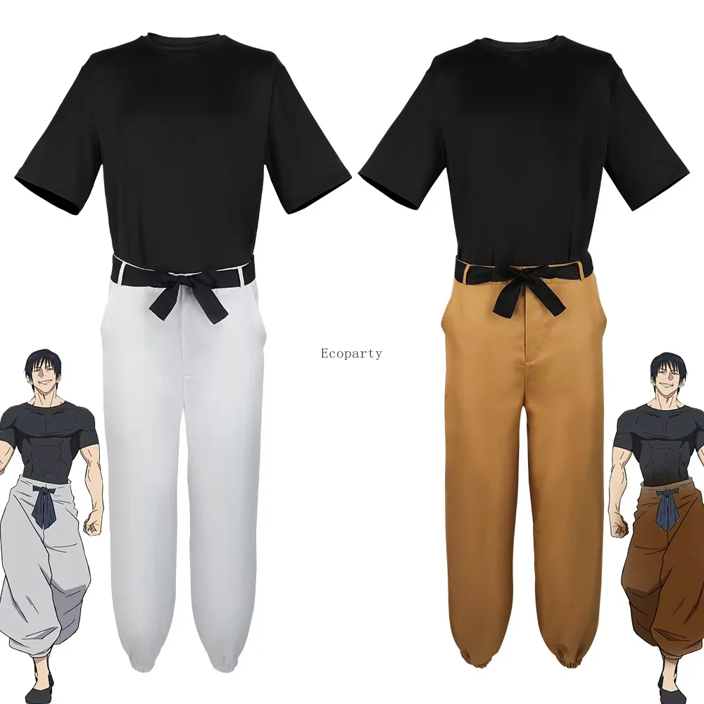 Anime Juju Fushiguro Toji Cosplay Costumes Toji Cos Top Pants Suit Halloween Cos Costume for Men Women Carnival Party