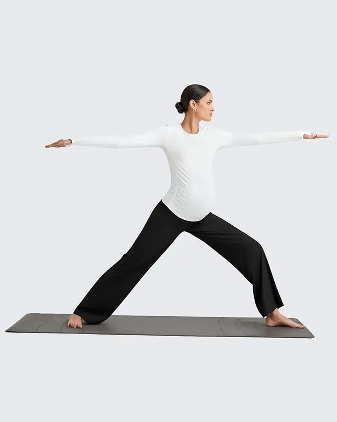 Pregnant Woman's Summer Lightweight Wide-leg Pants with Built-in Support for the Abdomen aperçu 4