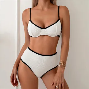 Custom Logo Lady Sexi Underwire Swimwear Woman High Waist New 2026 Bikini