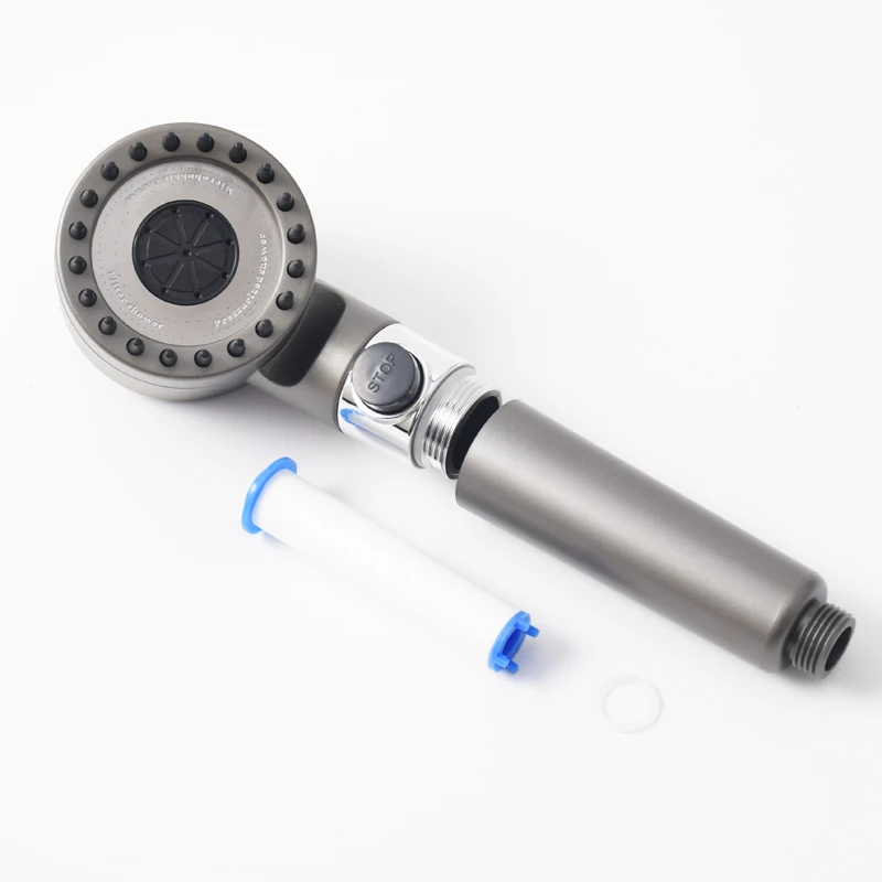 High Pressure 3 Mode Adjustable Spray Shower Head With Massage Brush