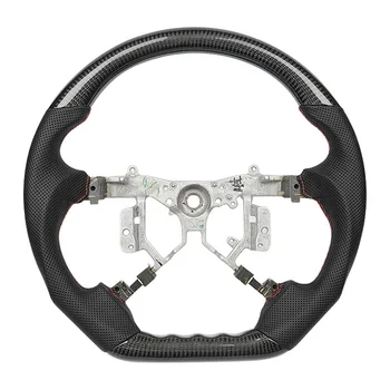 Carbon Fiber Steering Wheel For Toyota Estima Highlander Camry Hilux 2008 2010 2011 2012 2013 2014 Leather Steering Wheel