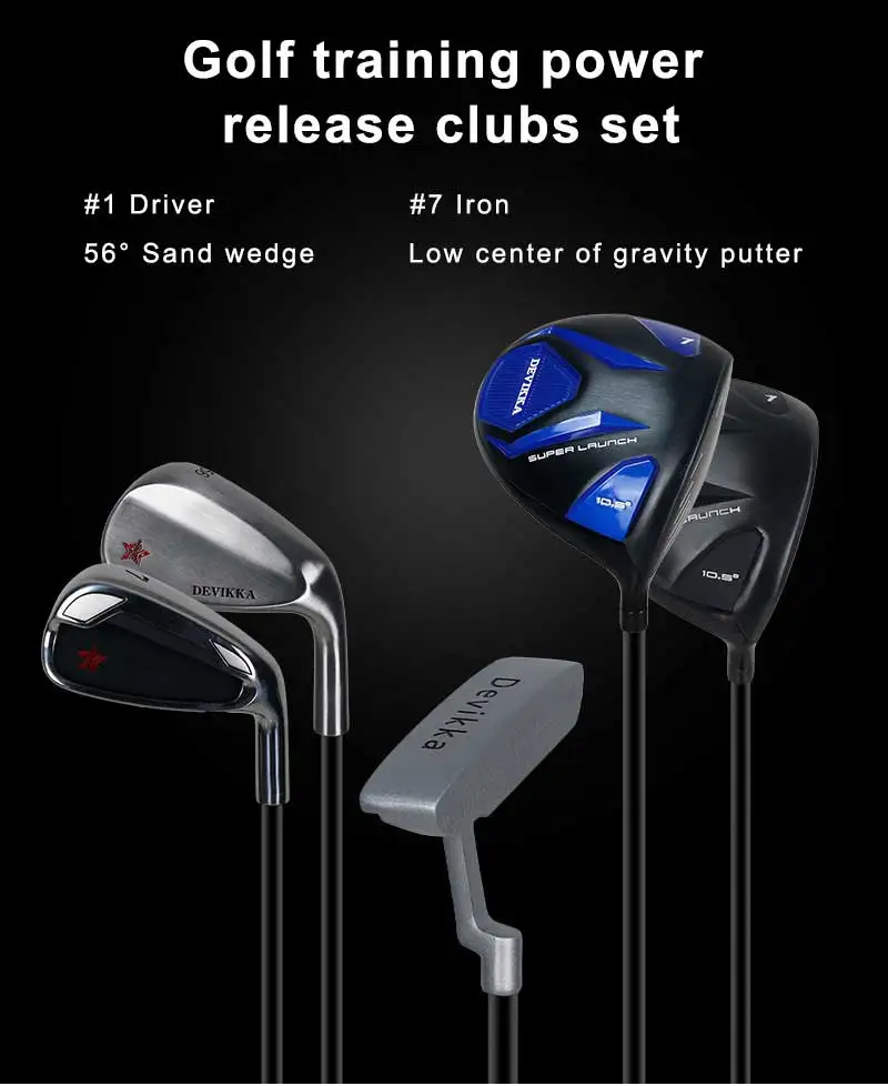 Devikka Custom Logo Golf Training Clubs Golf Irons Set Complete Wrought
