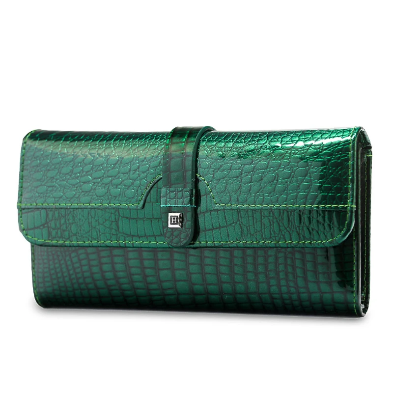 Luxury Genuine Leather Wallet with Crocodile Pattern