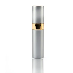 Glass Bottle Transparent 8ml Portable Torsion Perfume Aluminium Tip Transparent Glass Tube Separately Loaded Travel Spray Bottle Clear Detachable Perfume