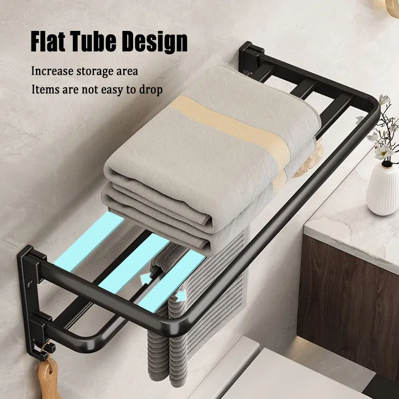 Amazon Hot Selling 2023 Aluminium Black Bathroom Storage Accessories