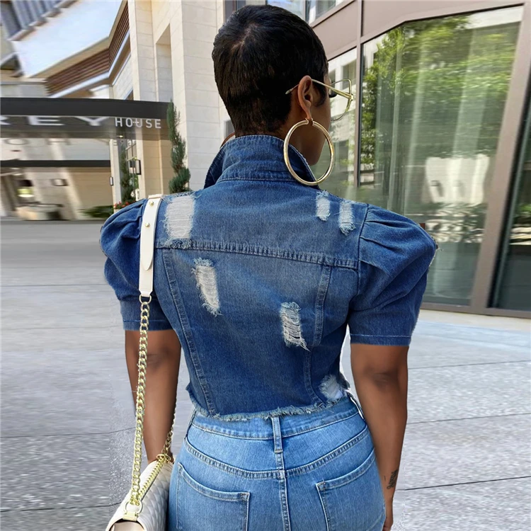 MOEN Fashionable blusas de mujer Spring Summer Street Fashion Jean Jacket Women's Jackets Short Denim Jacket