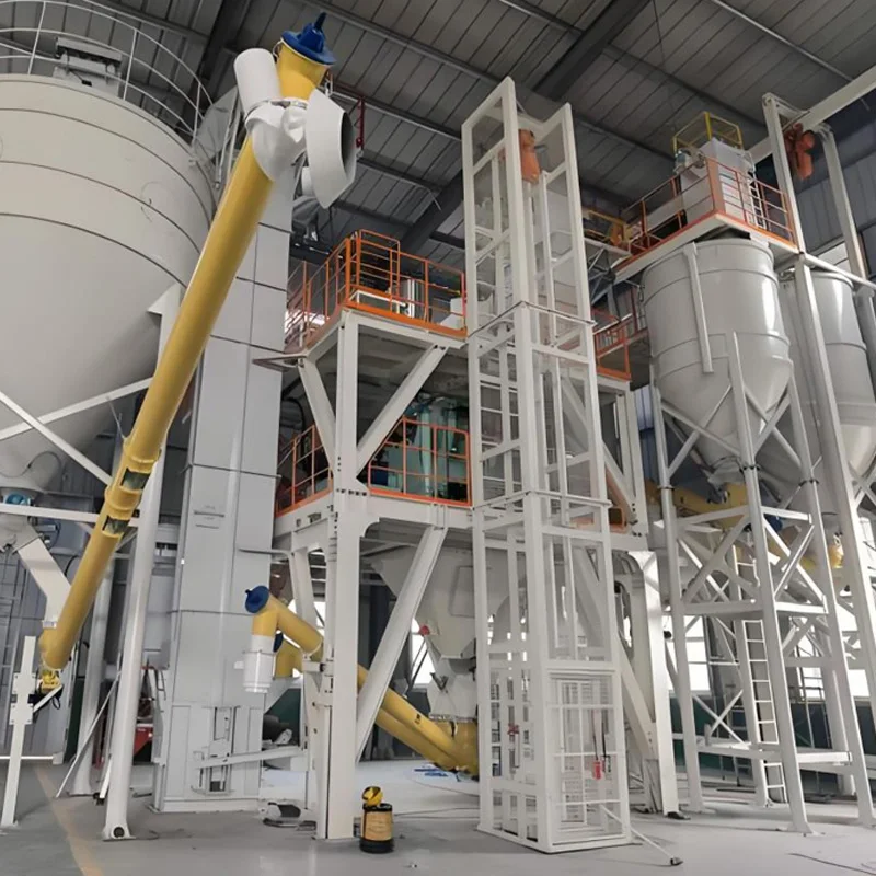Dry mortar mixing plant for putty, grout and tile adhesive