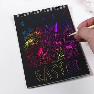 Wholesale Custom Logo Panda Cover Children Artist Sketchbook for Drawing Thickened Paper Fine Art Watercolor Cheap Black Paper