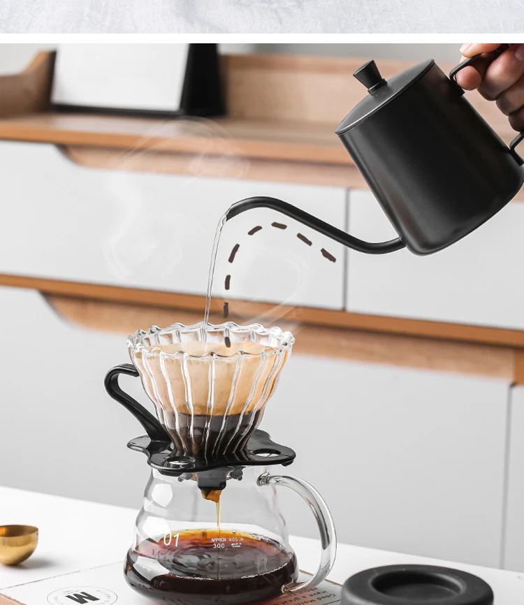 Quality Portable Hand Pour Over Drip Tea Gooseneck Kettle Stainless Steel Manual 350ml Long Over