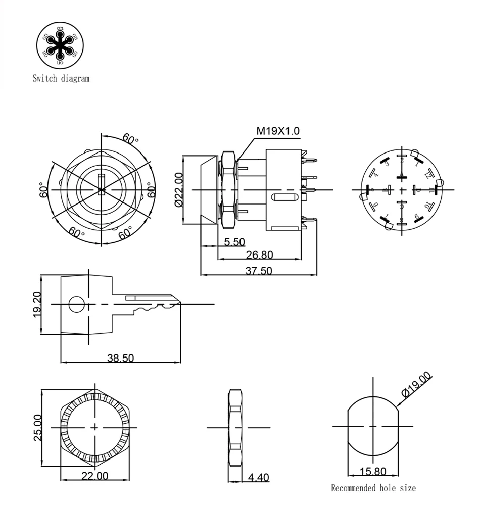 JK221 New Design Elevator Keys Switches on OFF Lock Industrial Electric ...