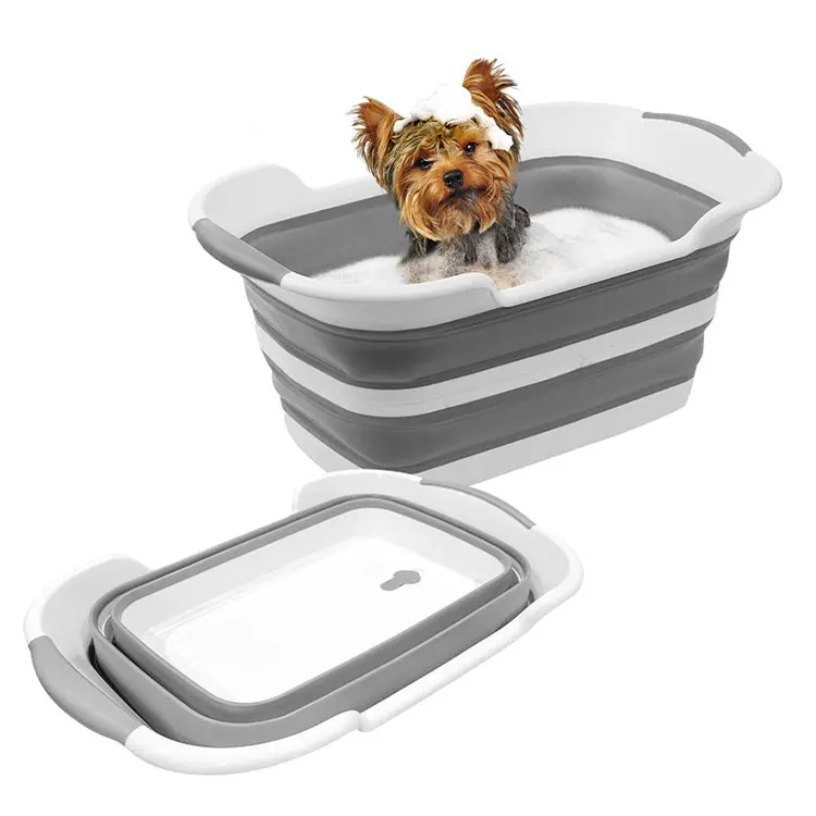Foldable Pet Shower Basin Dog Washing Tub Folding Bathing Pet Bathtub