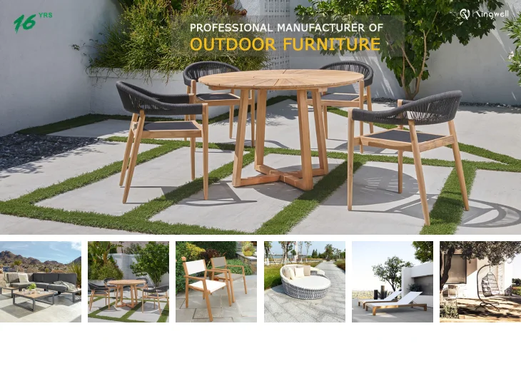 Wholesale Restaurant Table Set Garden Modern Patio Furniture Aluminum Outdoor Dining Table And Chair Set for hotel