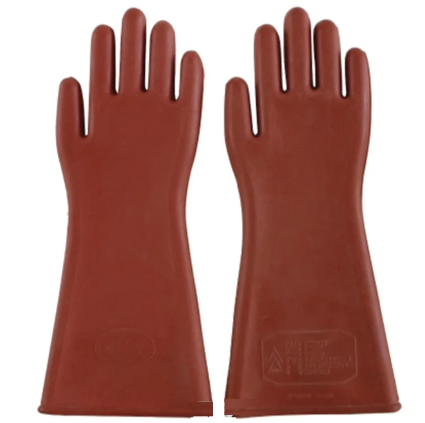 20kv/35kv High Voltage Electrical Safety Insulating Rubber Work Gloves ...