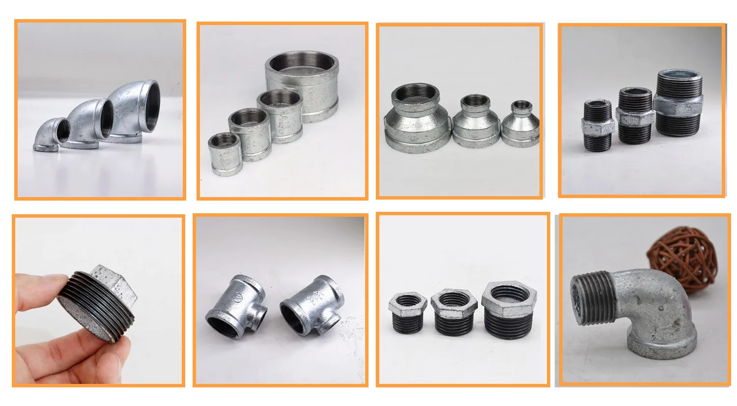 Dip Hot Galvanized Gi Malleable Cast Iron Pipe Fittings 90 Degree Band