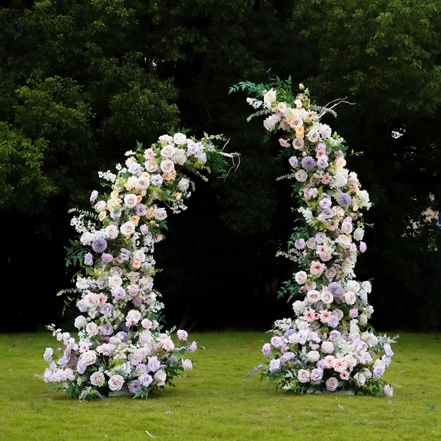 Hot Sale Natural Color Artificial Wedding Flower Arch 2.2mx1.8m including Frame