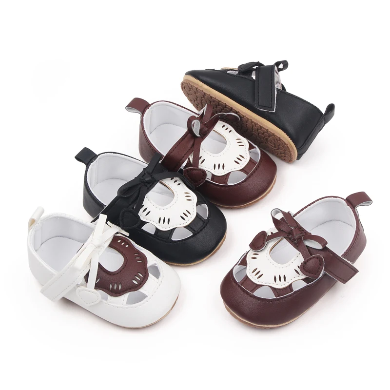 Hollowed-out Bow love Toe Toddler Shoes Summer Baby Shoes Casual Sandals  for Girls