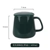 Glossy dark green hand warmer cup lid