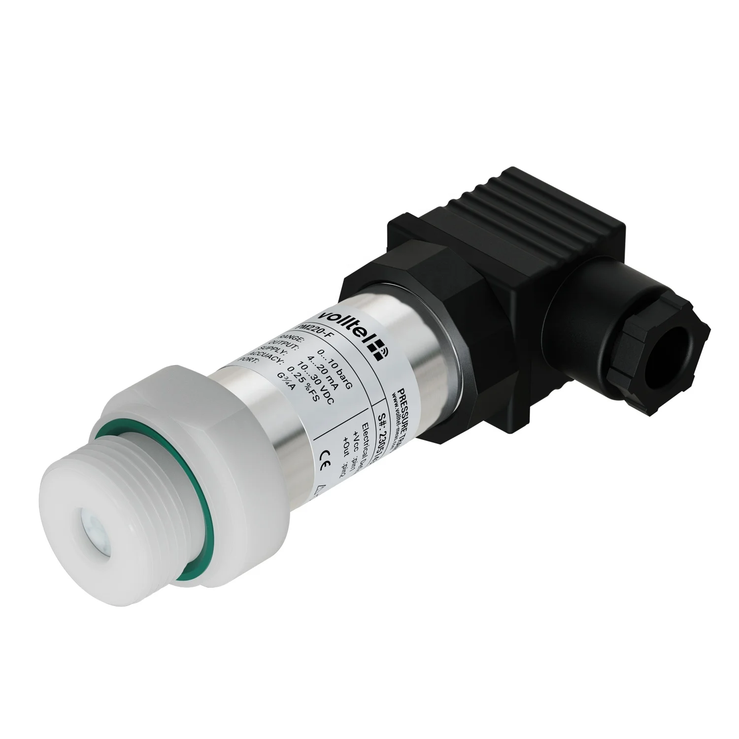 PM220-F PVDF PTFE PVC PP Pressure Transmitter for Chlorhydric Acid