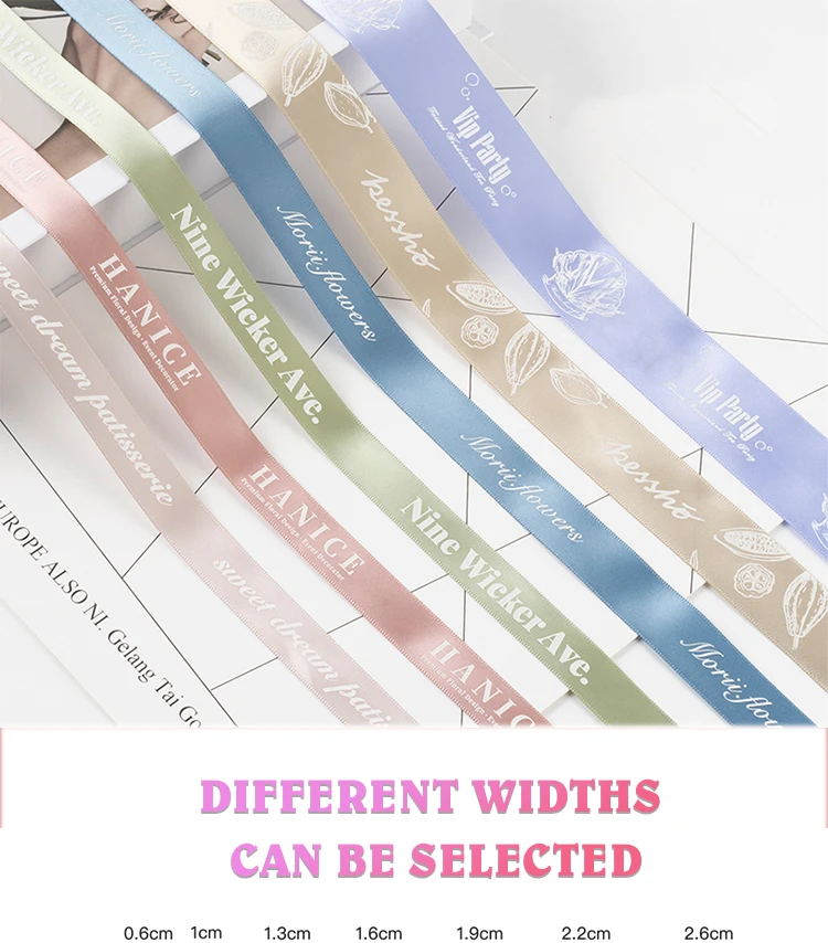 Wholesale Custom Ribbon Personalized 3d Embossed Printing Satin Ribbon