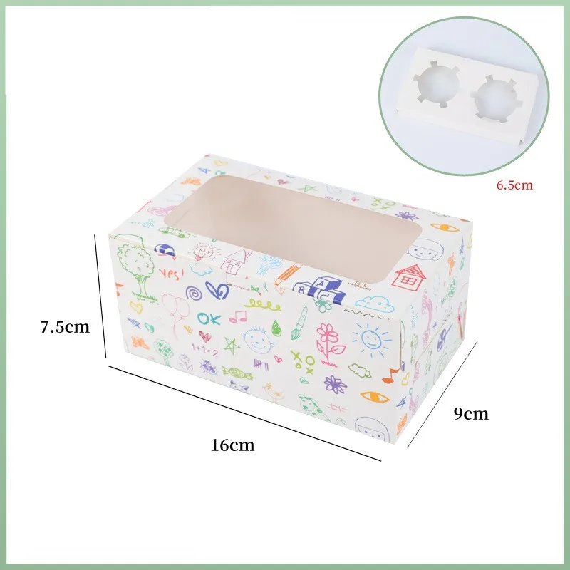 Custom Printed 2 4 6 8 12 Holes Cupcake Box 24 Mini Cupcake Boxes With