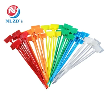 100 Stück Nylon-Kabelbinder Mit Etikett (15,2 Cm) – Hellorange, Selbstsichernd Für Innen & Außen, Kabelmanagement