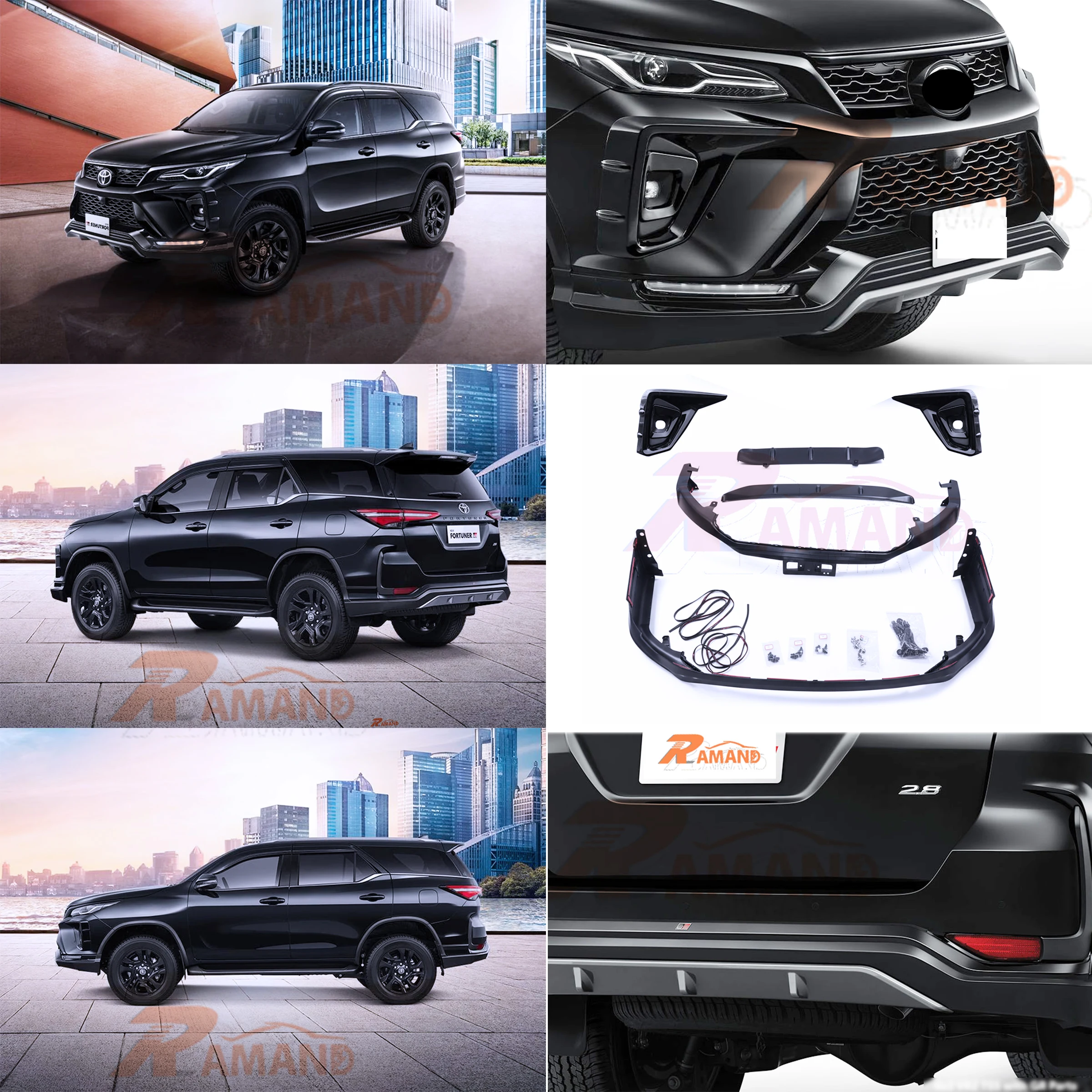 VRZ GRS 2.8 GR Sport Bodykit for Toyota Fortuner 2021-2025 Front