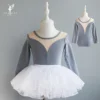 Grey + white pongee skirt