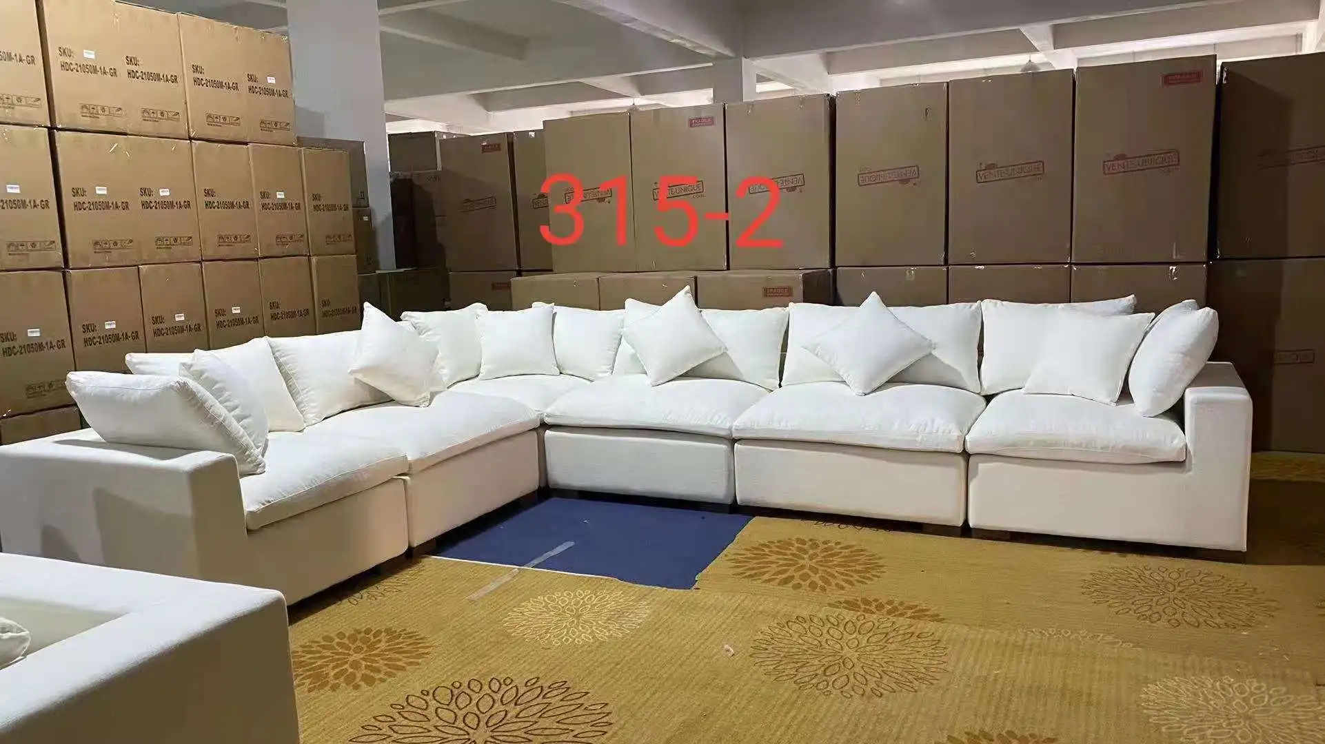 Hot Sell Customized Sectional Sofa Furniture Duck Feather Sectional Couch Living Room Sofa Set