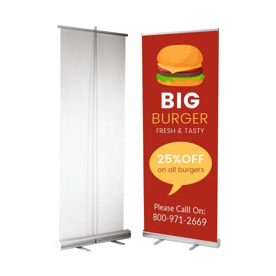 Standard Retractable Roll up Banner Stand Pull up Display Stand Banner