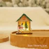 Green tree elk glowing little house