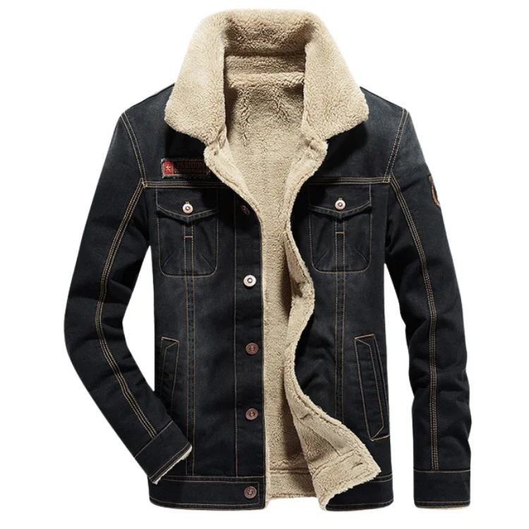 denim lambswool jacket