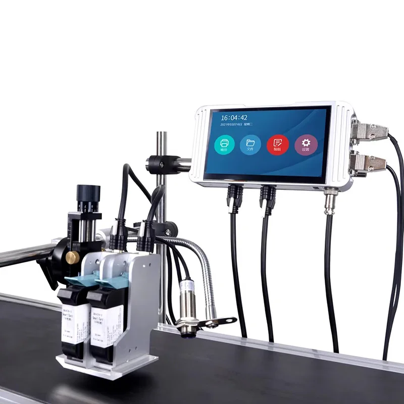 Logo Date Expiry Date Coder Barcode Time Stamp Printer Industrial Inkjet Printing Coding Machine for Plastic PET Bottle Label