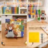 Kit de manualidades de libro de tela hecho a mano con oso de patchwork retro