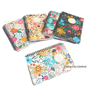 2026  Best-Selling Cross-Border E-Commerce Notebook Hard Shell Diary Coil Calendar A6 Spiral Bound Planner for School PP