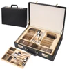 Valigia in pelle: set argento da 72 pezzi