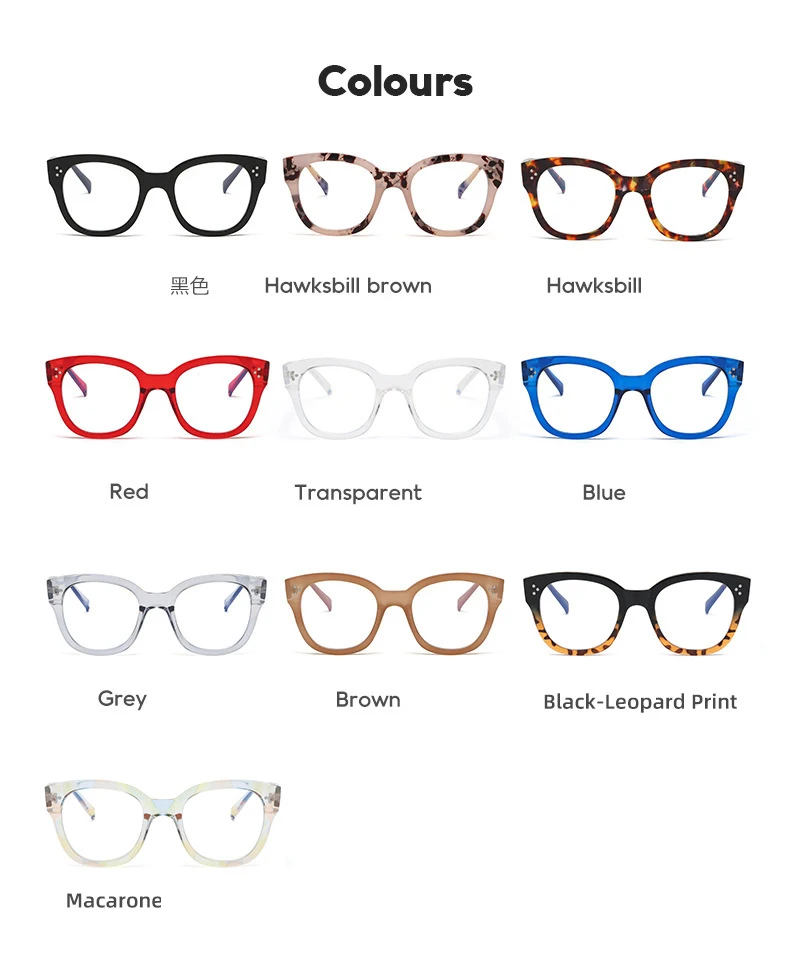 Fashion Anti Blue Light Blocking Glasses Frames Wholesale Progressive Reading Glasses Men Women