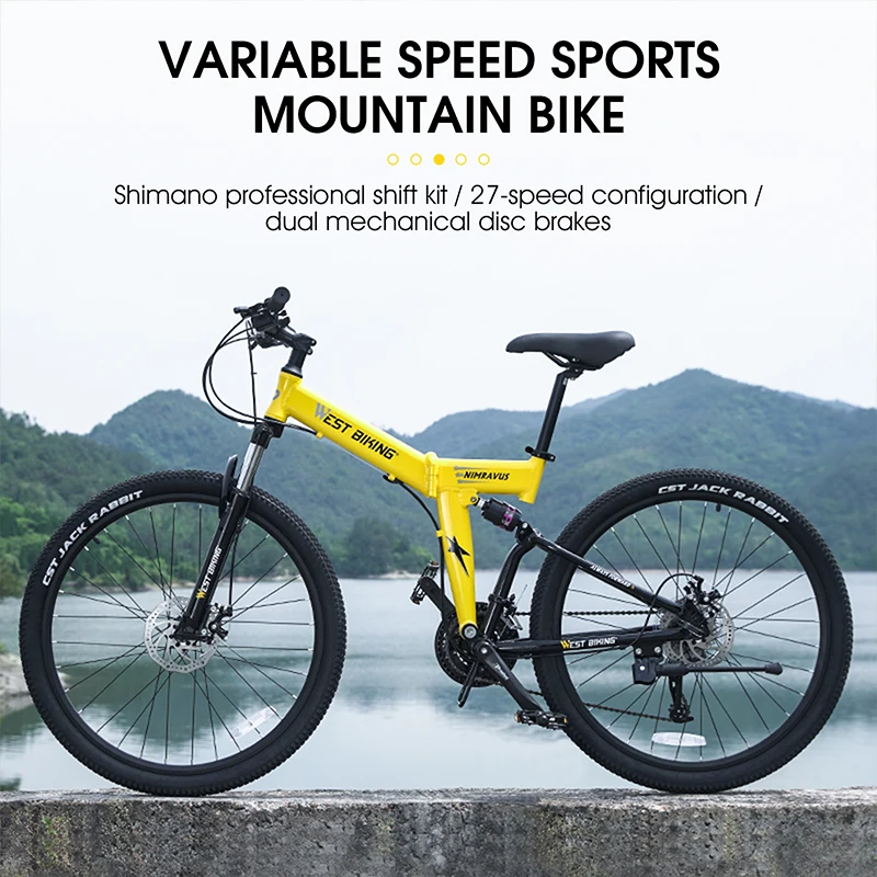 WEST BIKING 27.5 Inch Foldable MTB Bike - 3 Speed Crankset