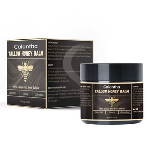 Hot Sale Custom Honey Tallow Balm Natural Moisturizing Face and Body Cream for Skin Repair Whipped Tallow Balm