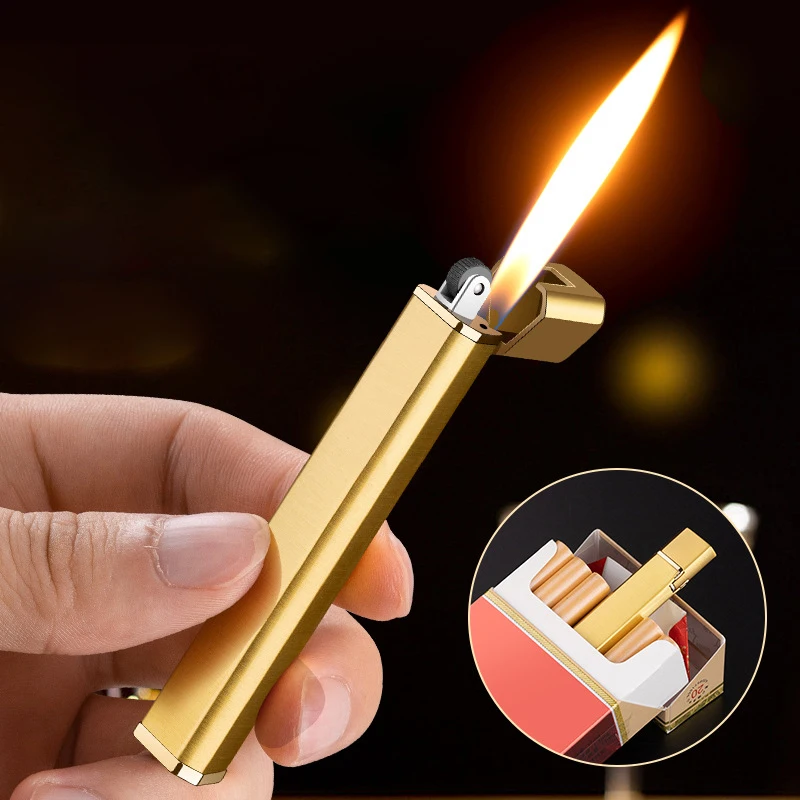 Mini Grinding Wheel Butane Gas Lighter | Refillable Mini Torch Lighter for  Cigarettes