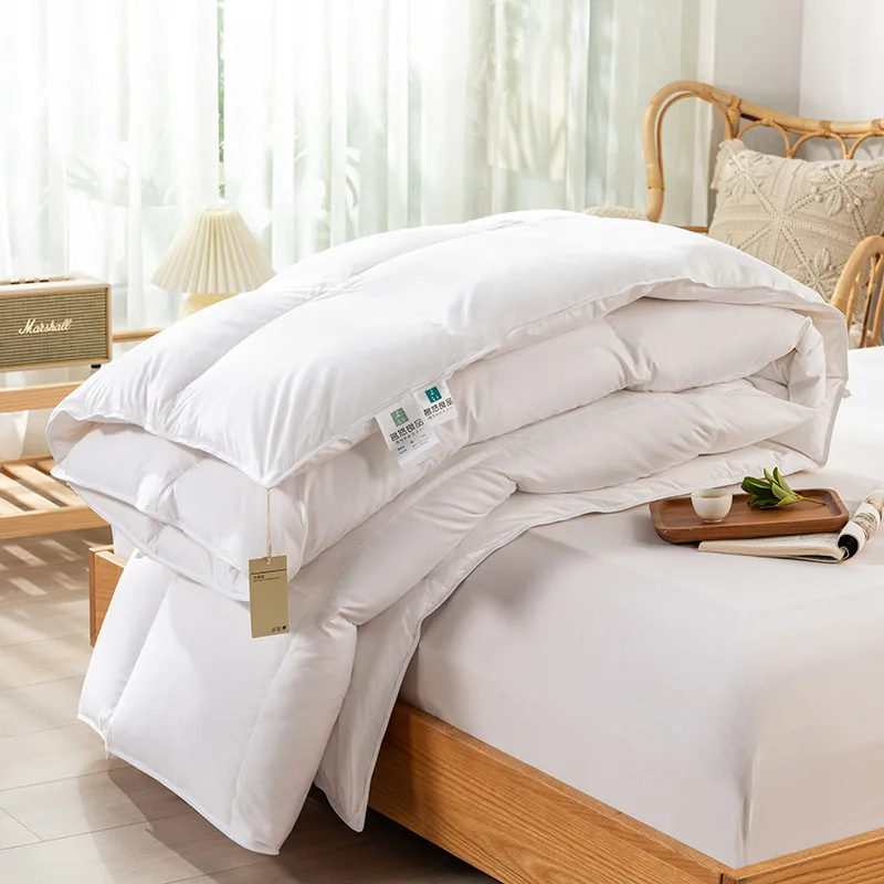 Polyester Microfiber Bedding Comforter Set Winter Duvets White