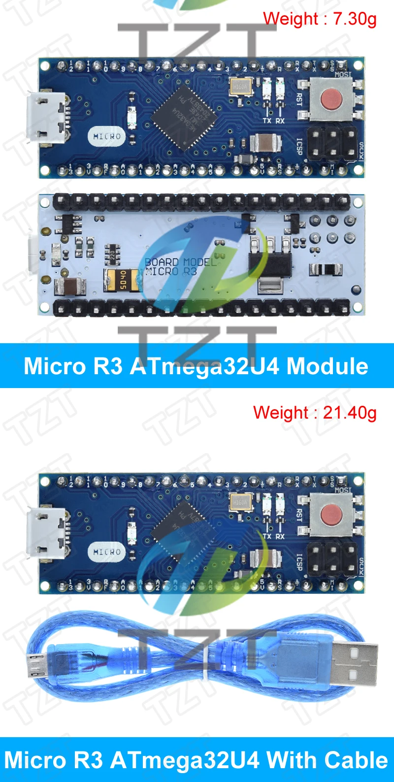 Tzt Atmega32u4 5v 16mhz Expansion Board Module For Arduino Micro ...