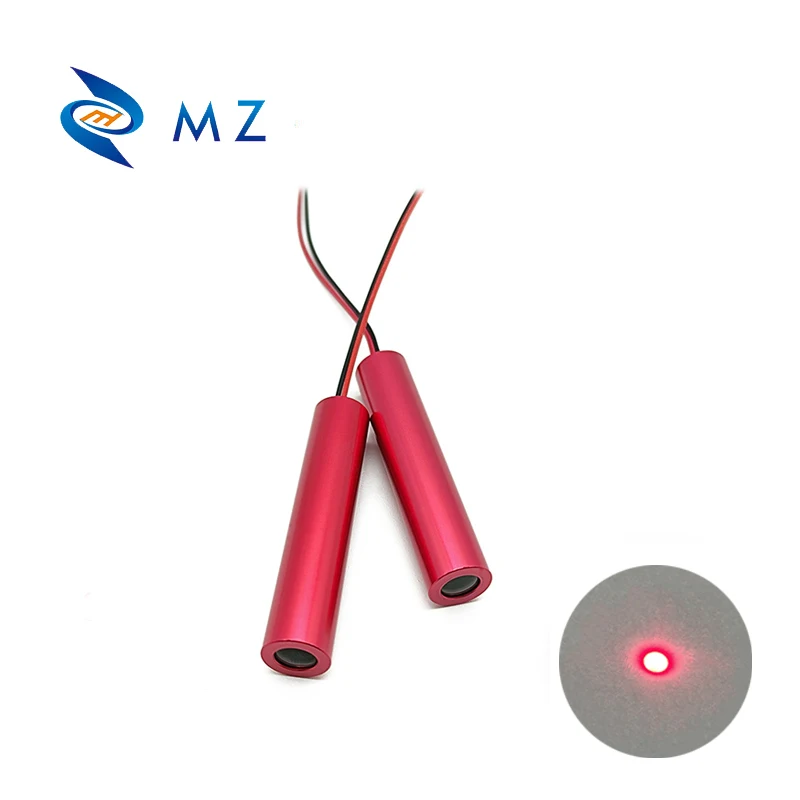 New Hot Selling Compact D10mm 650nm 1mw 5mw 10mw 3V Glass Lens Red Dot Industrial Grade MZLASER Laser Diode Module Positioning