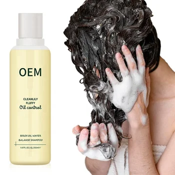 Custom Luxury Natural Sulphate Free Shampoo Cheveux Traitement Fluffy Ph 5.5 Plant Extract White Birch Oil Control Shampoo