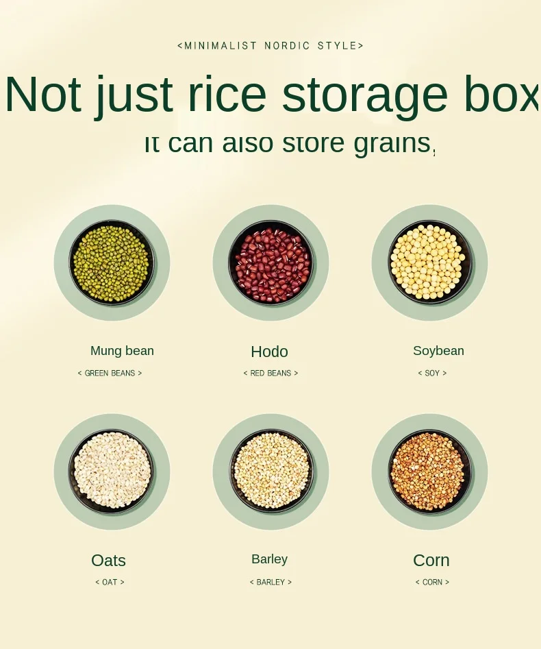 Plastic rice bucket sealed transparent pet storage barrels push-pull insect-proof moisture-proof rice storage box
